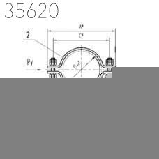 Хомутовые неподвижные опоры, тип 2 273х310 мм СТО 79814898 131-2009