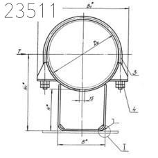 Опора неподвижная хомутовая Т12.10 108х100 мм