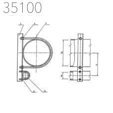 Крепление вертикального газопровода 300х40 мм УКГ 13.00-17 СБ
