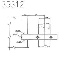 Крепление вертикального газопровода 150 мм УКГ 9.00-04