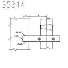 Крепление вертикального газопровода 250 мм УКГ 9.00-06