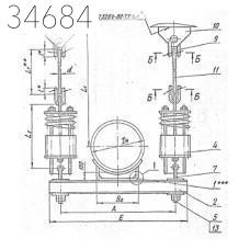 Подвеска пружинная горизонтальных трубопроводов 426х980 мм ТС-689.00.000-03